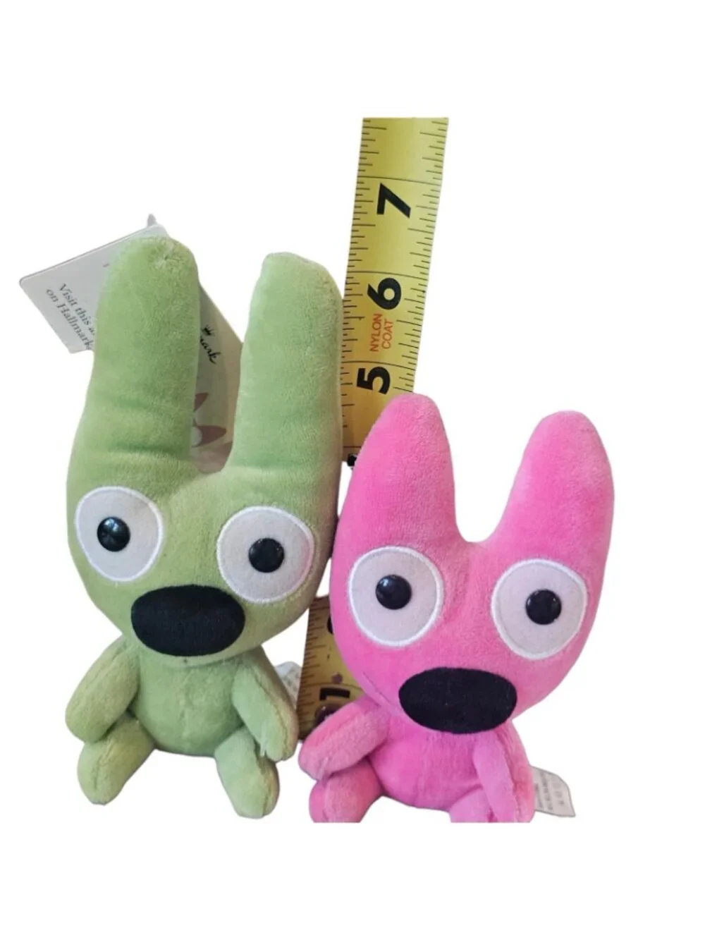 VTG Hoops and Yoyo Stuffed Plush Toys Set Green & Pink 6